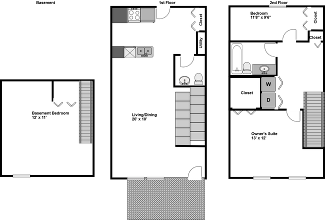 Floorplan - Water Street Townhomes