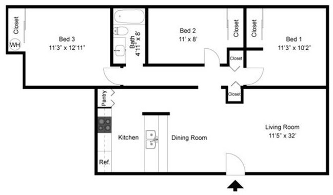 Floorplan - Sunrise Estates Apartments