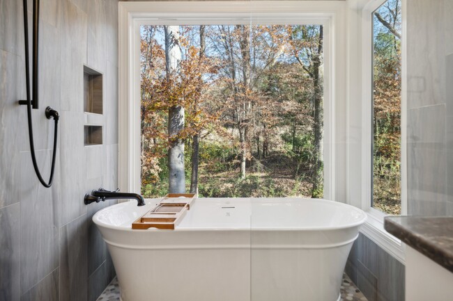 Resort-style bath with picture window - 13232 Withers Cove Rd