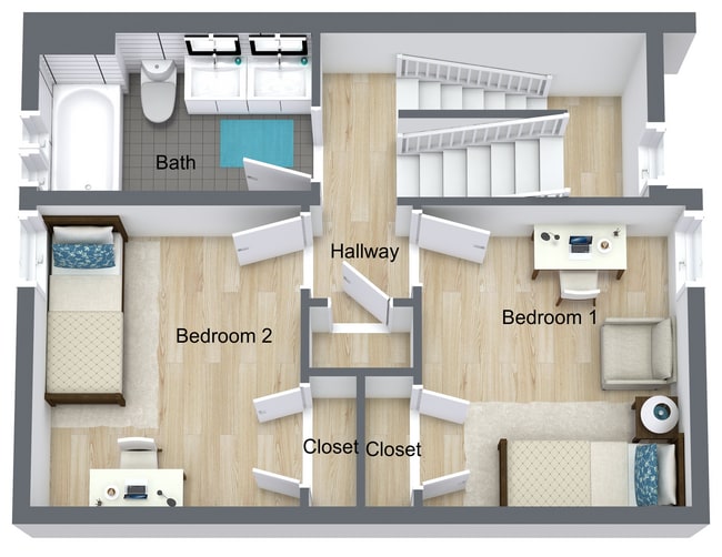 Floorplan - The Evelyn Townhomes: Luxe Living in the Heart of North Park’s Trendy Vibe