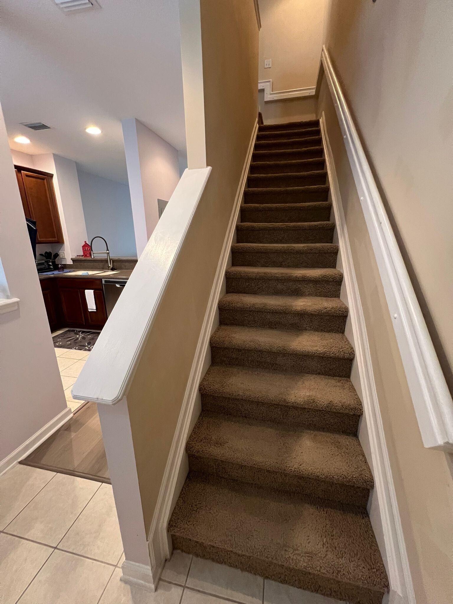Stairs to bedroom and laundry - 1512 Fieldview Dr