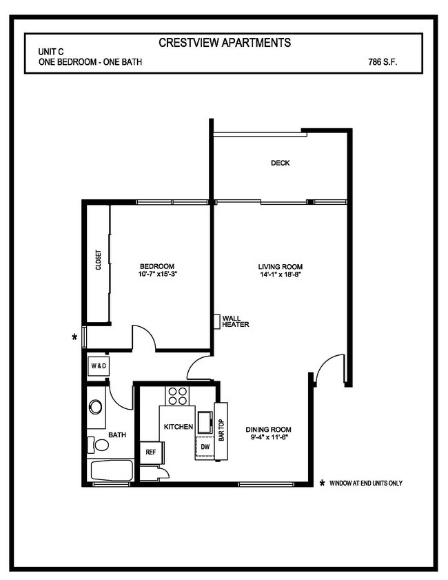 Floorplan - Crestview Apartments