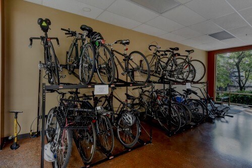 Bike storage room w/ workout equipment - 506 E Howell St