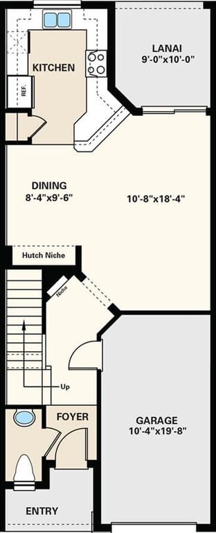 Total Area 1878 sq ft, Garage and Lanai - 1074 Amber Leaf Trail