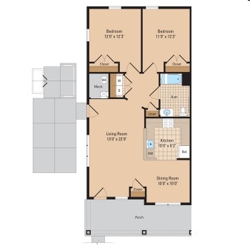 2BR/1BA - Laurel Estates