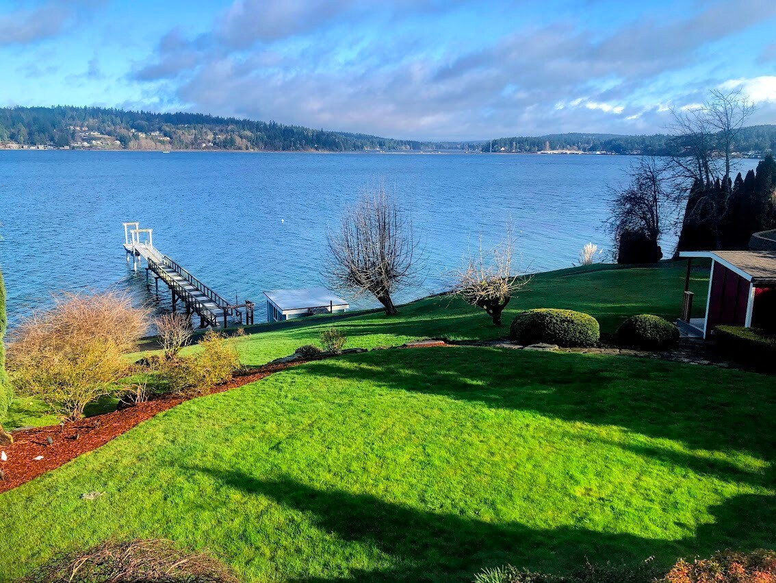 View of the lawns & Purdy Bridge across the bay - 7107 120th St NW