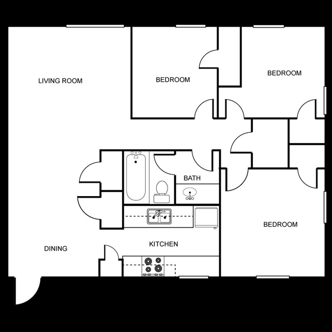 3BR/1BA - Uptown at Kelley