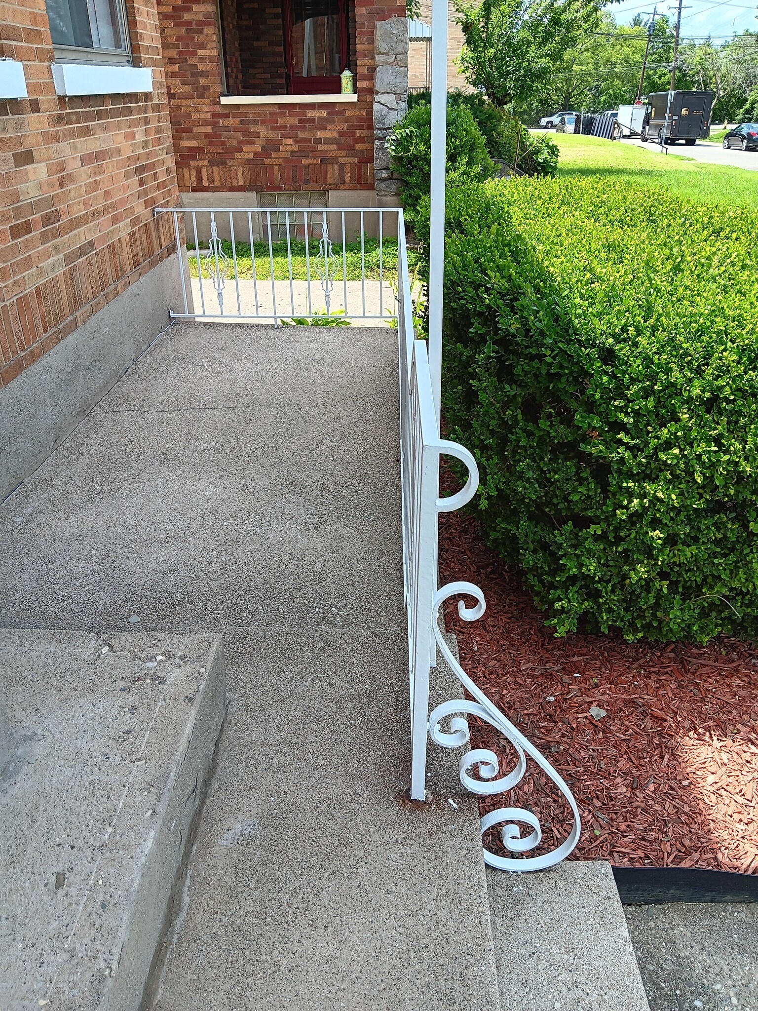 Newly Painted Front Porch Rails-Right Side - 4525 Roth Ave
