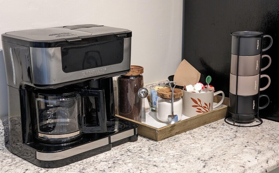 Fully stocked coffee station - 1700 SW 16th Ct