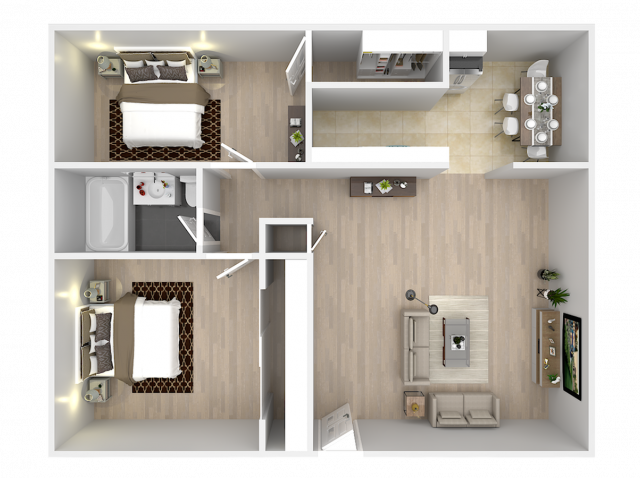 2 bedroom 1 bath - Eagles Nest