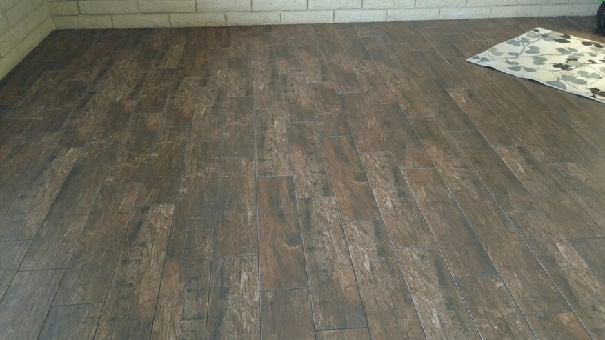 Wood tile flooring - 18041 N 40th Pl