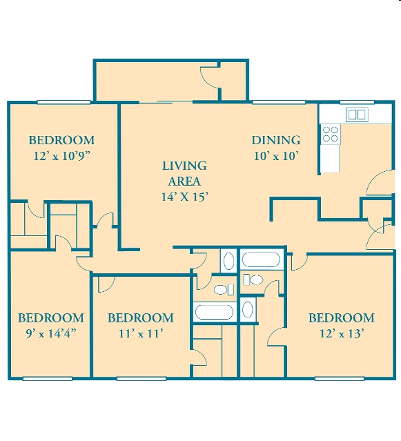 4 Bed/2 Bath Deluxe - Azalea Ridge