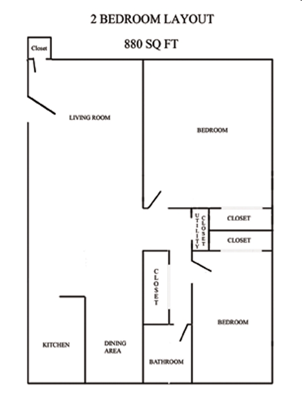 2BR/1BA - Northside Pines Apartments