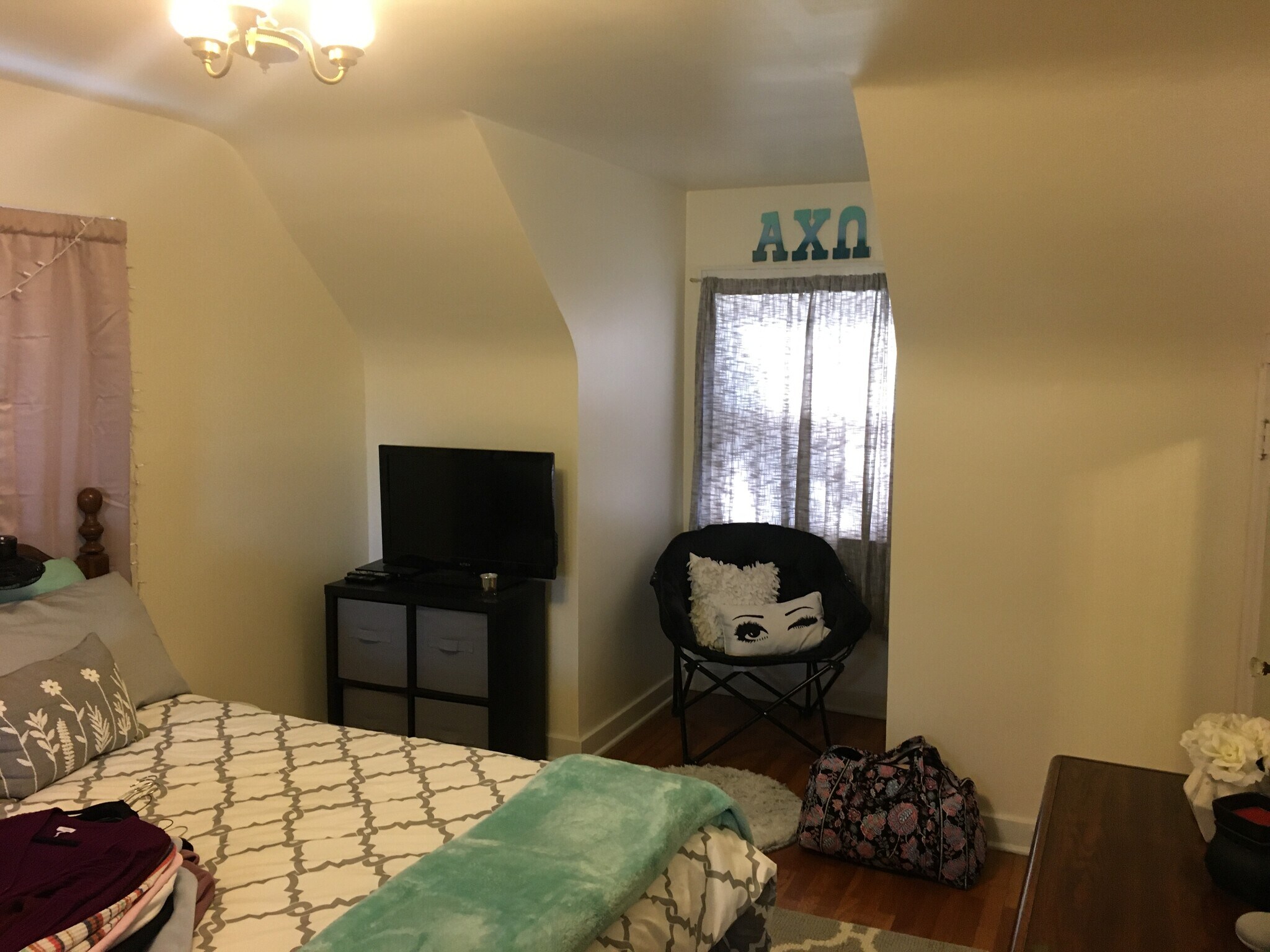 Bedroom Upstairs has large closets and window air conditioning - 1304 Dunklin St