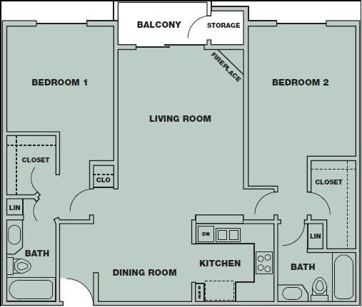 2BR/2BA - Parc Pointe Apartments