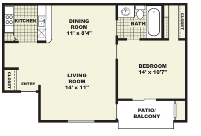 1BR/1BA - Harbor Club
