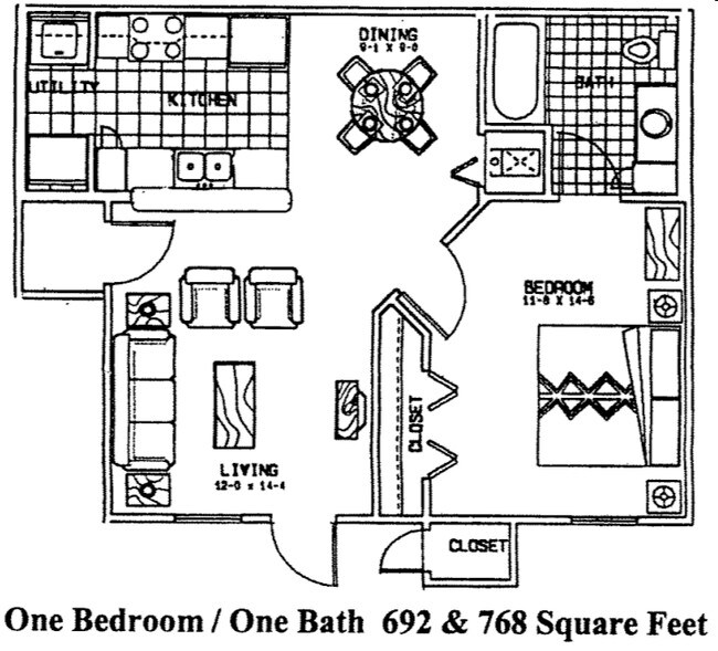 1BR/1BA - Cambridge Court Apartment Homes