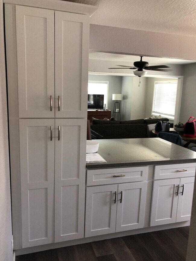 Kitchen counter and storage space - 428 Hamilton St