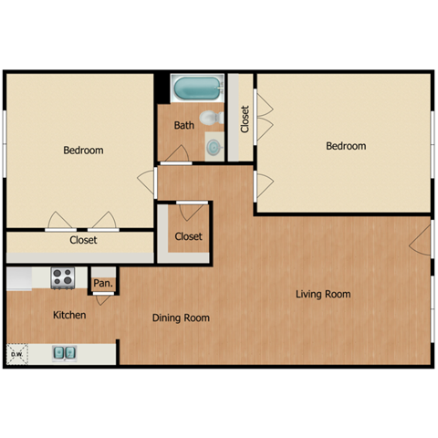 Floorplan - Ventana at Valwood Apartments