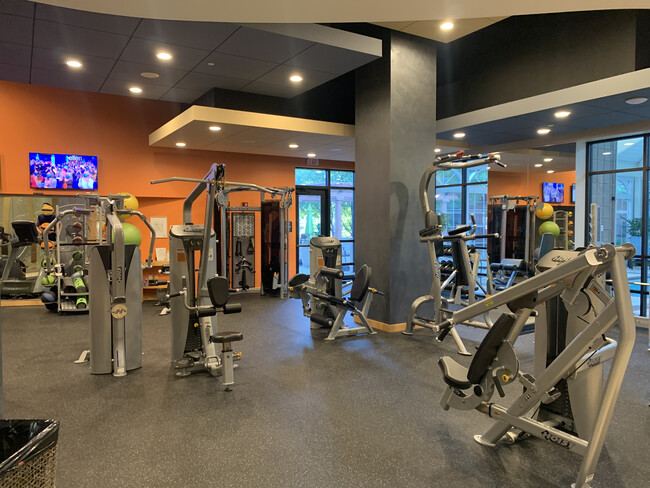 Gym and locker room with showers. Residents have access to a tanning bed in private room. - 500 E Grant St