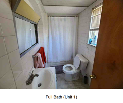 Unit 1 Bathroom - 3417 Ward St