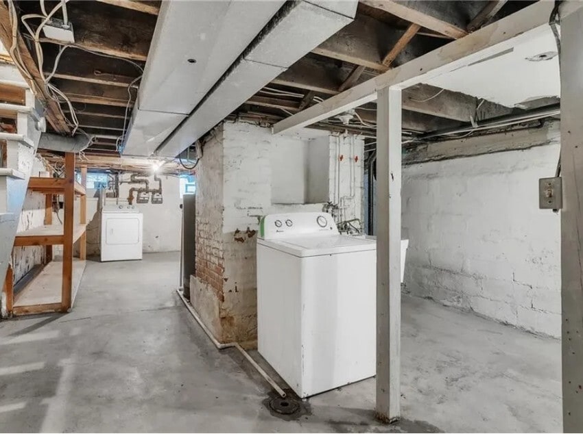 basement with washer and dryer - 3240 Rothpletz St
