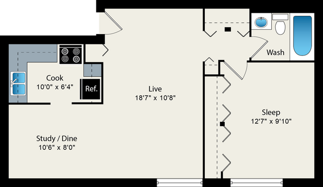 Floorplan - Reside on Roscoe