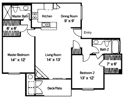 Floorplan - Oak Park Apartment Homes