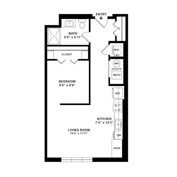 S2 Floor plan W Dimensions - Courthouse Square Apartments