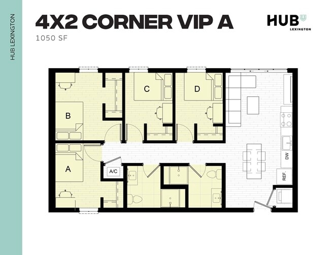 4x2 Corner VIP A - Hub Lexington Upper