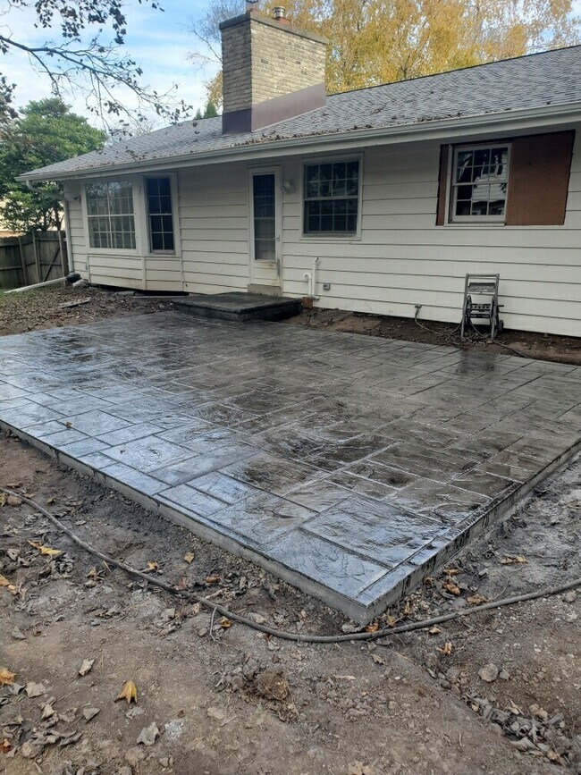 Stamped Concrete Patio - 8445 N Greenvale Rd