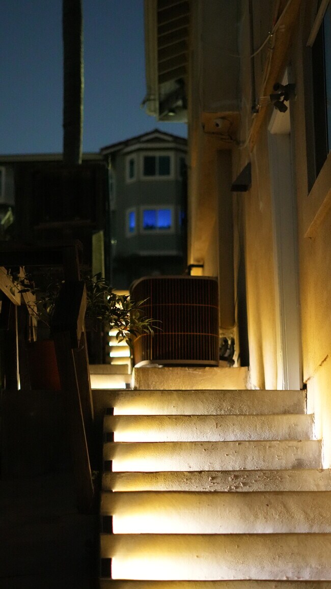 The pathway to the guesthouse has its own private gated entrance that is lit at night. - 4160 Barrett Rd