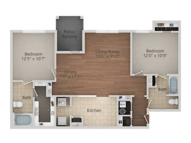 Floorplan - Riviera Apartments