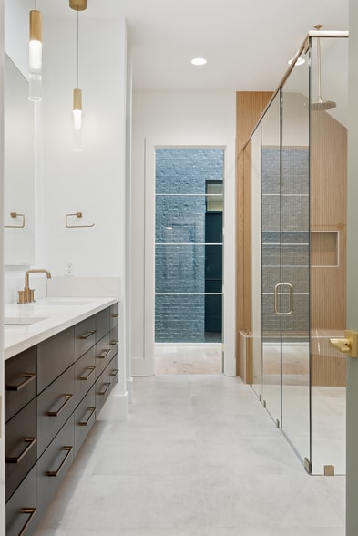 Modern bathroom featuring clean finishes, sleek fixtures, and a bright, refreshed feel - 3718 West End Ave