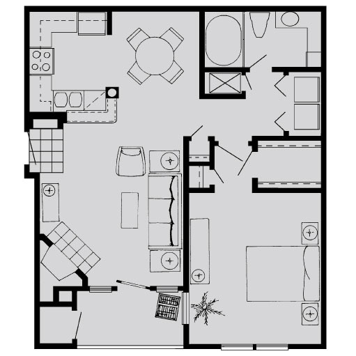 Floorplan - SaddleBrook Apartments