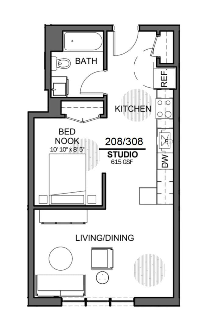 Floorplan - Walter Huntington Apartments