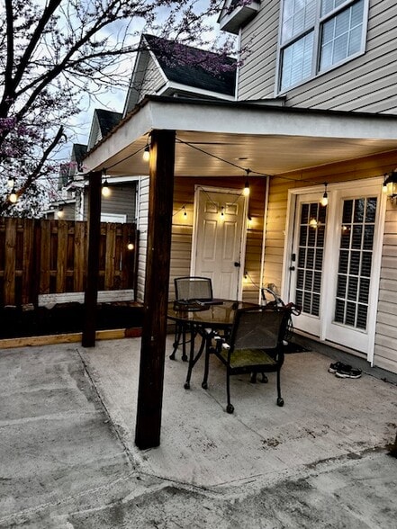 Patio at night - 1412 Leigh Ct