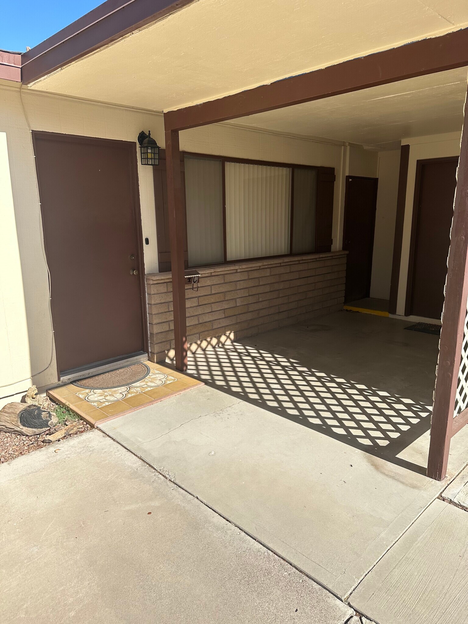 Large, private covered porch. - 862 Del Rey Dr