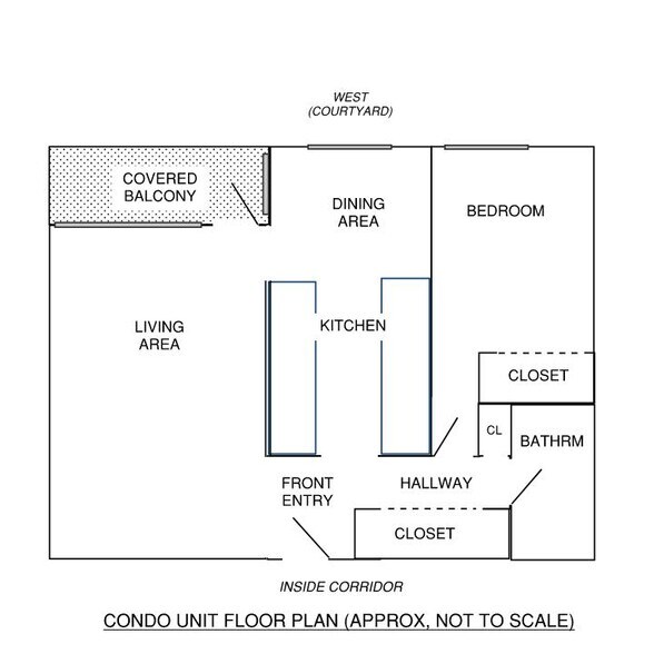 Floor plan of condo unit (approximation, not exact) - 7001 Sand Point Way NE