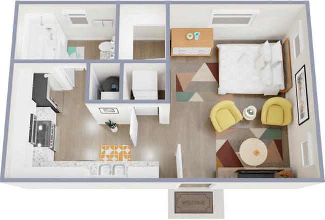 394 square foot studio apartment home - Cottages at Sand Creek