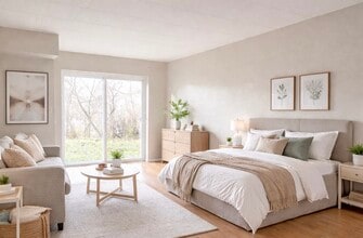 Studio (Staged) - Pine View Apartments