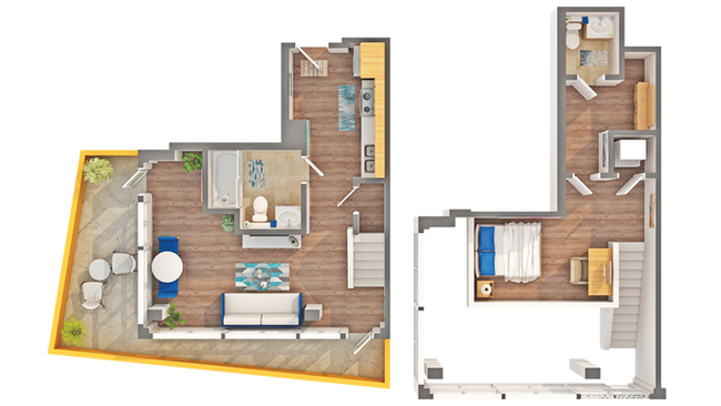 B11 Loft Floorplan - Unit 503 - Arrive Seaside II