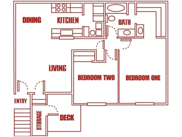 2BR/1.25BA - Brighton Park Apartments