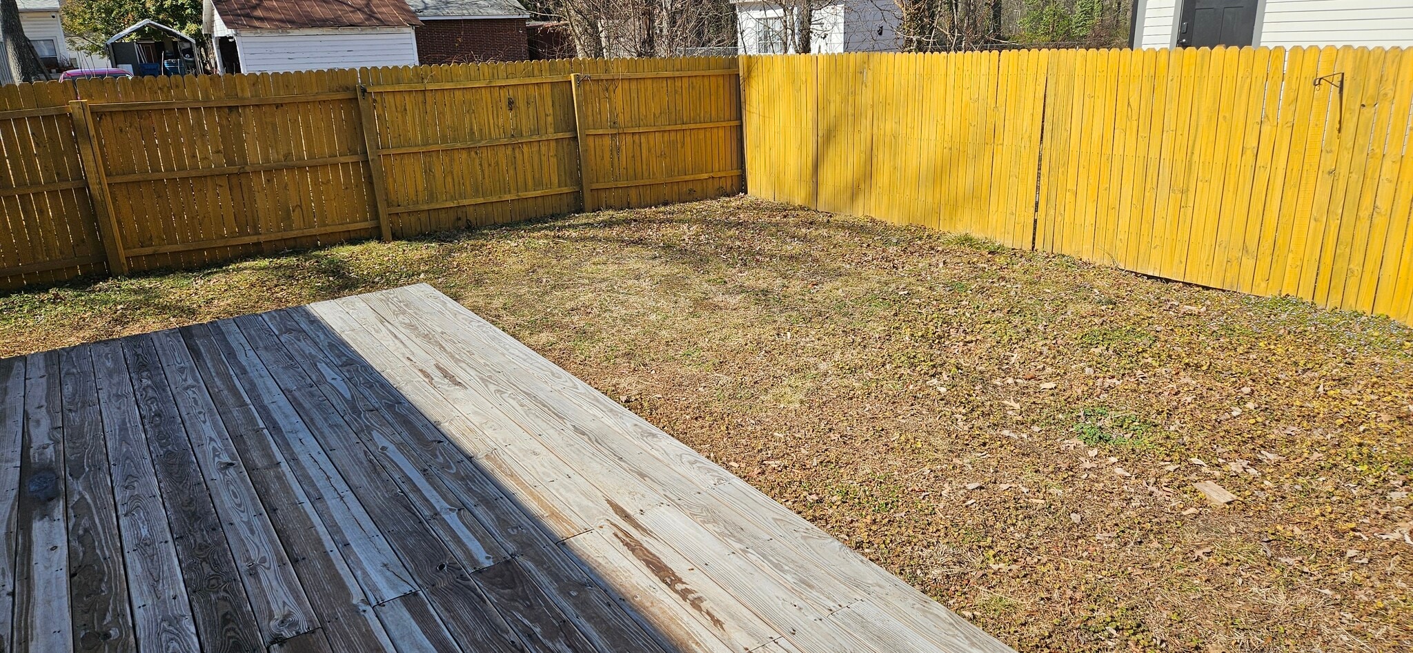Fenced in backyard - 2620 Kirk Rd
