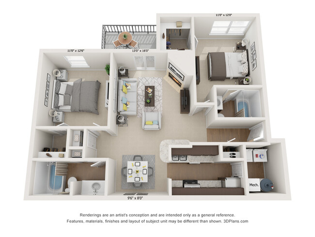 Floorplan - River Oak Apartments