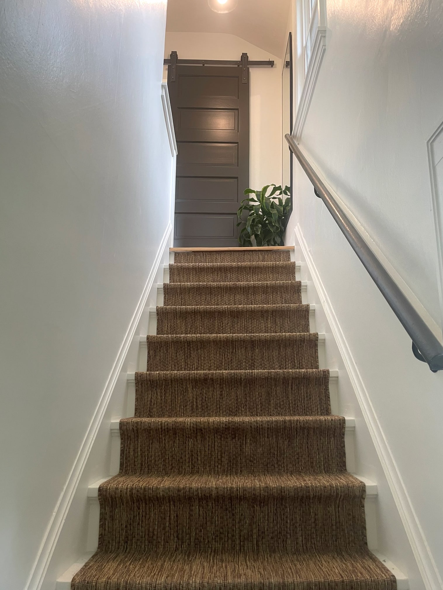 Freshly carpeted stairs lead to upper bedrooms - 3209 Atwood Ave