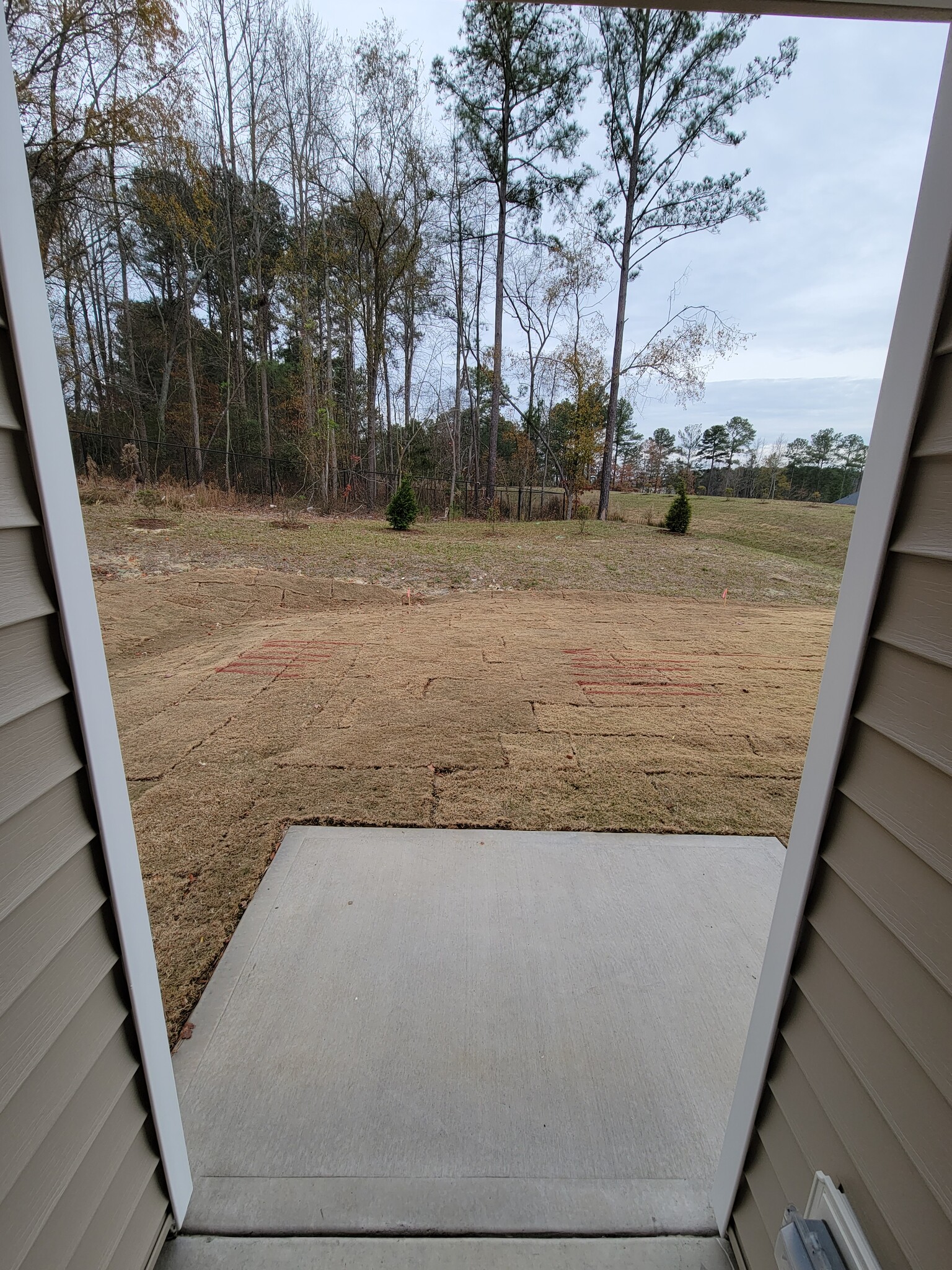 Private patio with a peaceftul view of woods. - 3010 Alibird Cir