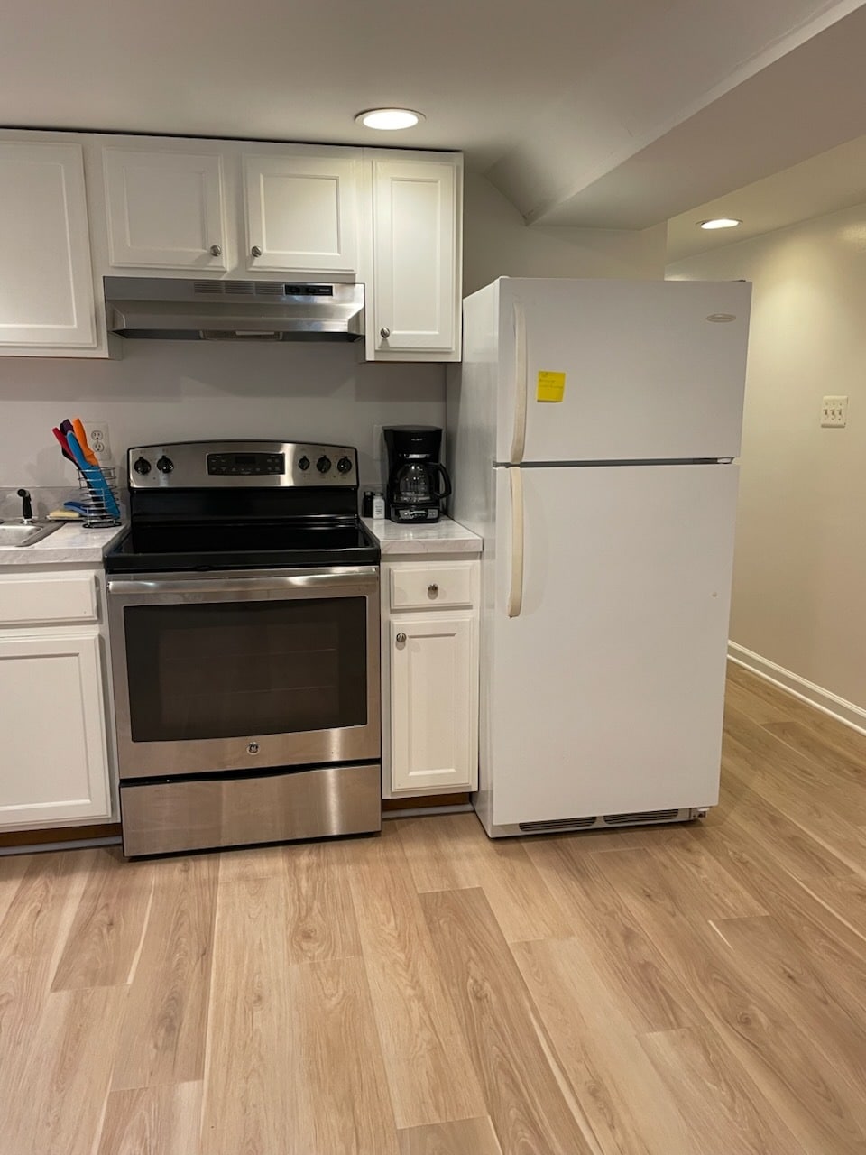 Kitchen area with newly redone floors - 4006 7th St NW
