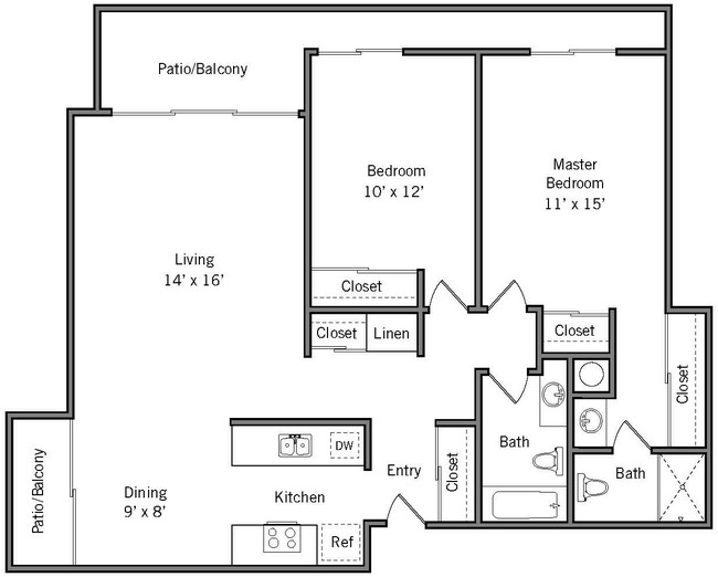 Floorplan - Americana Apartments