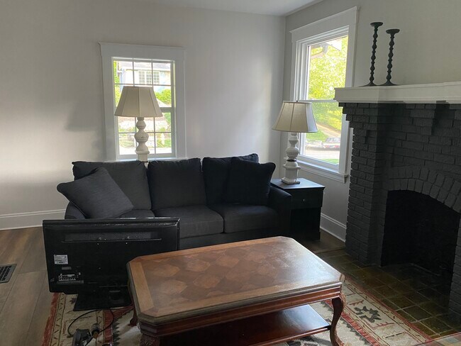 Family room fireplace (does not work) couches furnished - 1203 Inglenook Pl